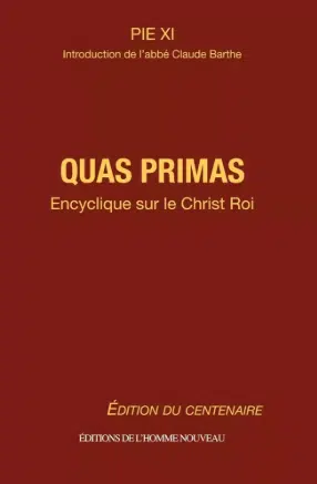 Couverture livre Quas Primas
royauté sociale du Christ