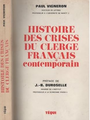 couverture Histoire des crises du clergé français contemportain